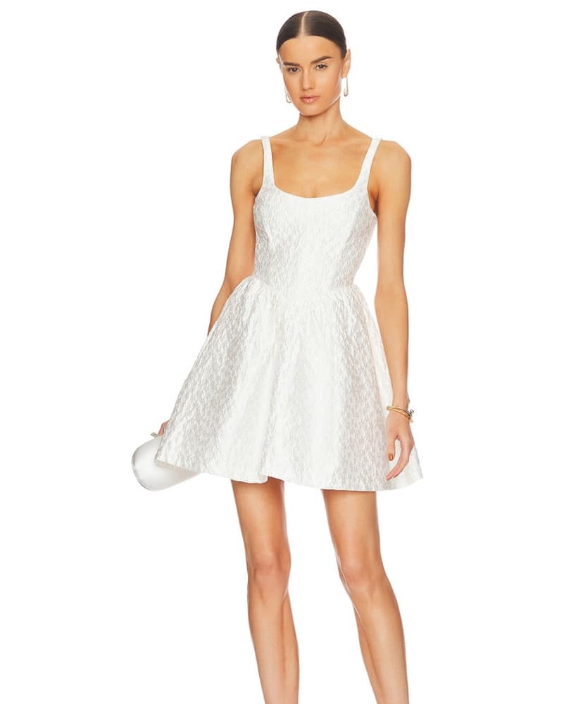 Amanda Uprichard Mini White Jacquard Dre - Image 2