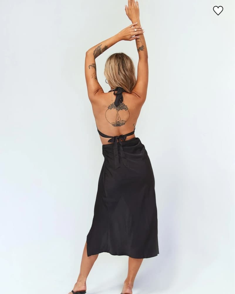princess polly Lilo Midi Dress Black 0 - Image 2