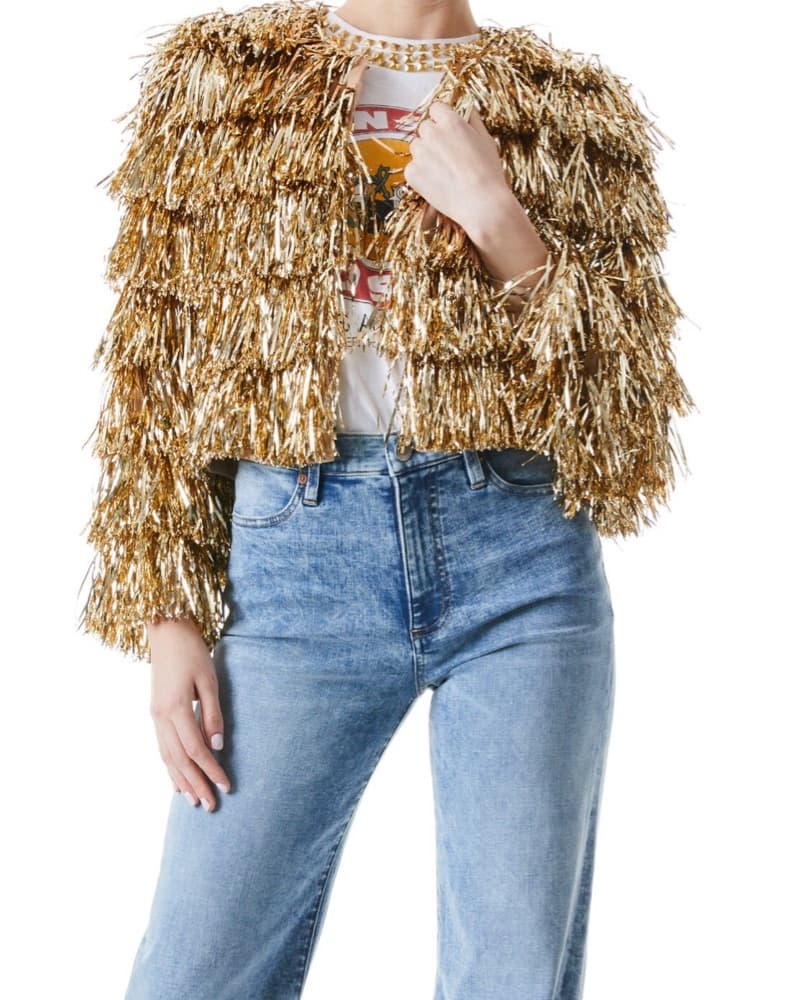 Alice + Olivia Fringe Tinsel Jacket - Image 5