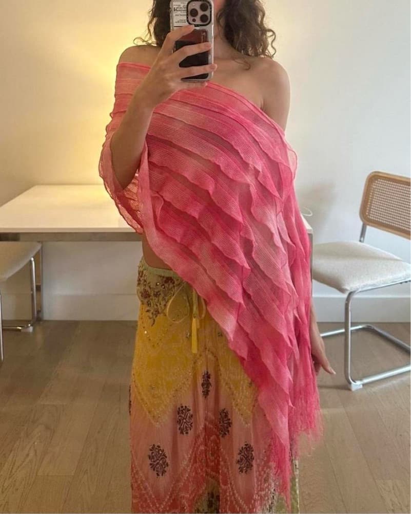 Pink Poncho Top - Image 5