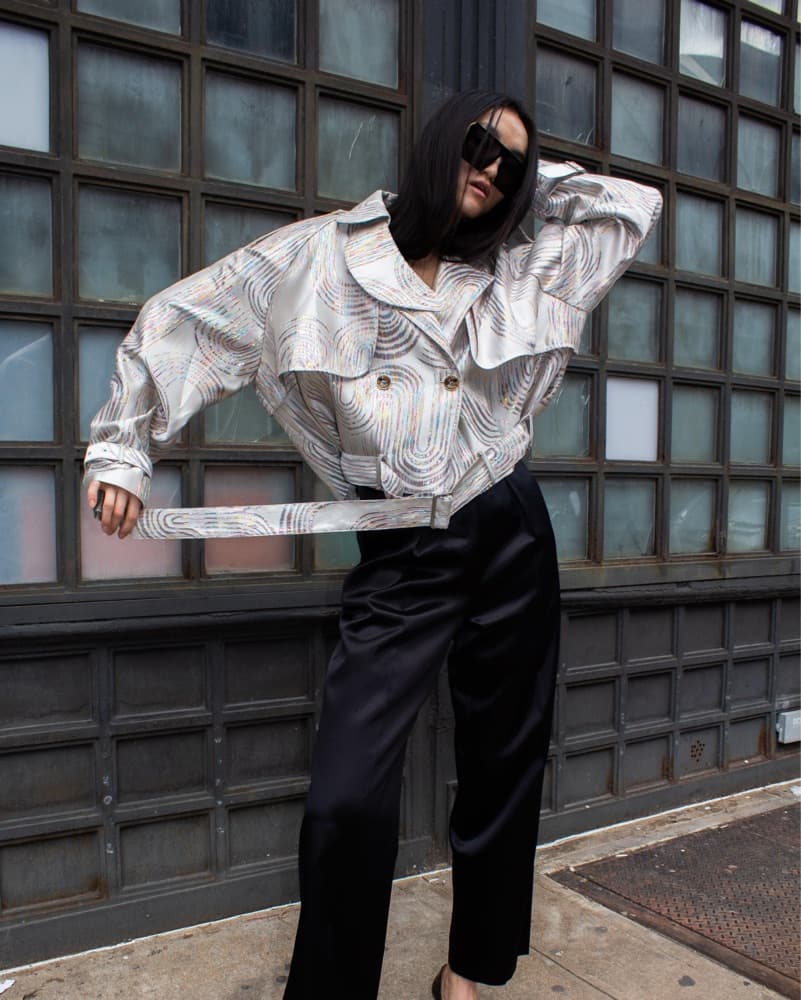 Jacqueline Bomber Jacket In Beige - Image 3