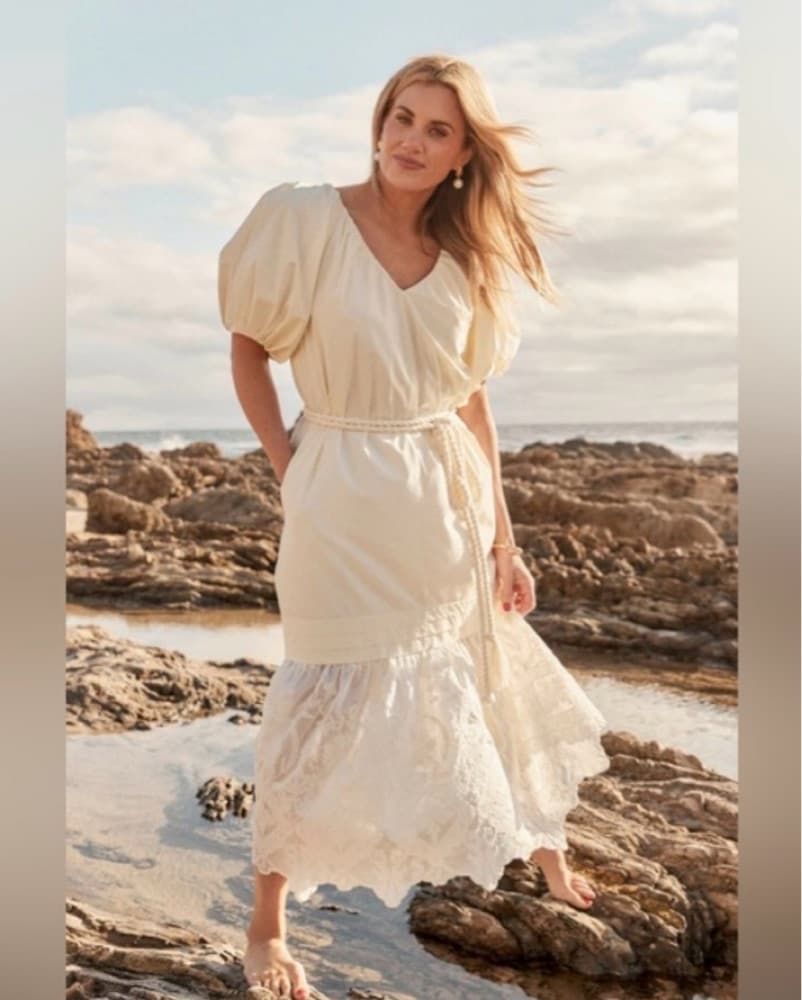 Ivory Cotton Lace Juniper Dress - Image 1