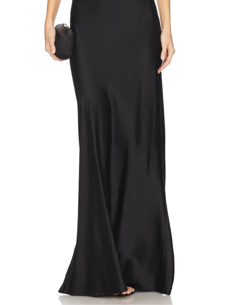 Black Silk Neck Tie Dress - Image 2