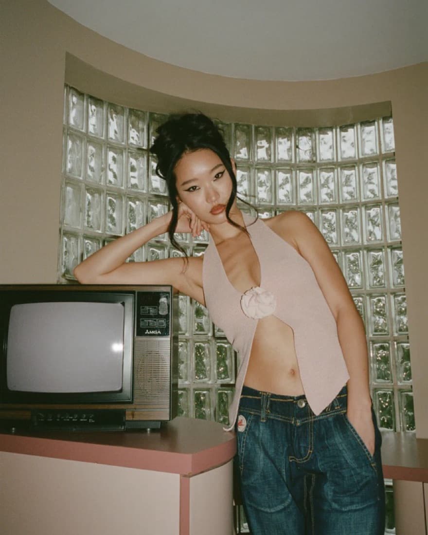 With Jean Rose Top Baby Pink - Image 1
