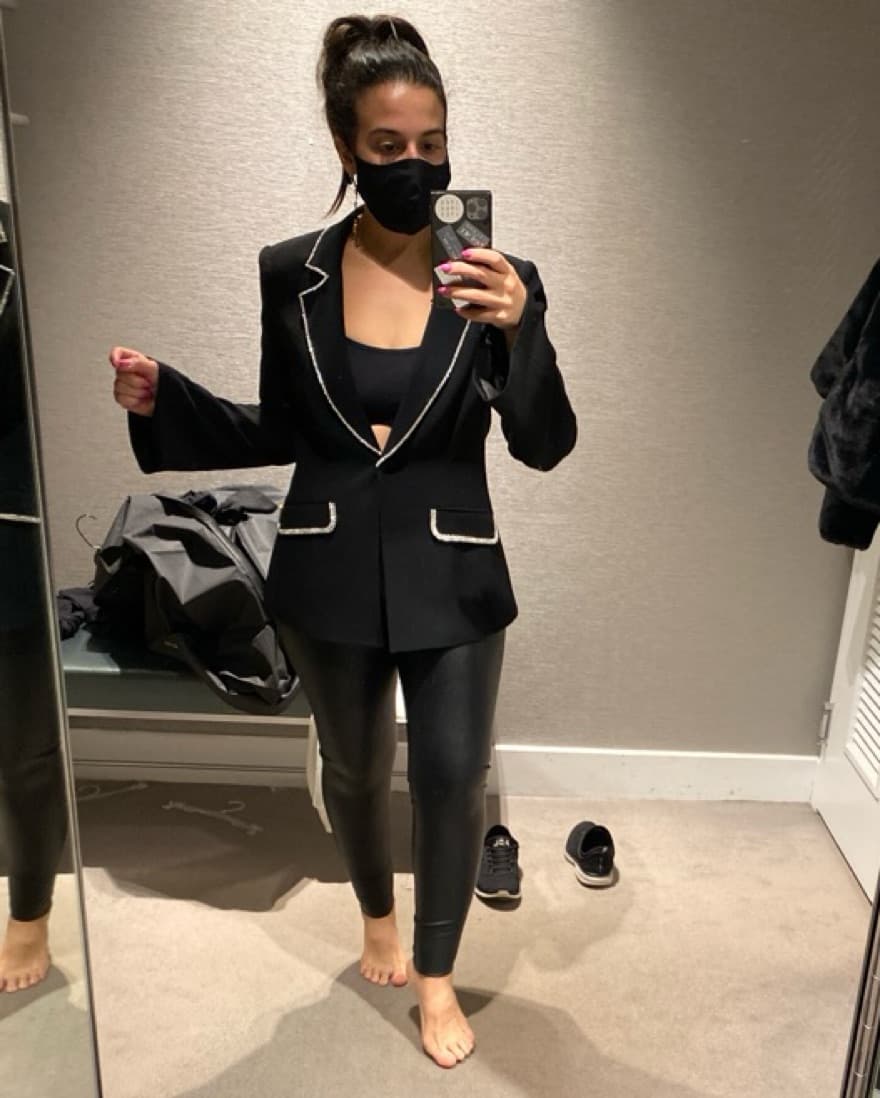 Cinq à Sept Black Blazer With Rinestones - Image 3