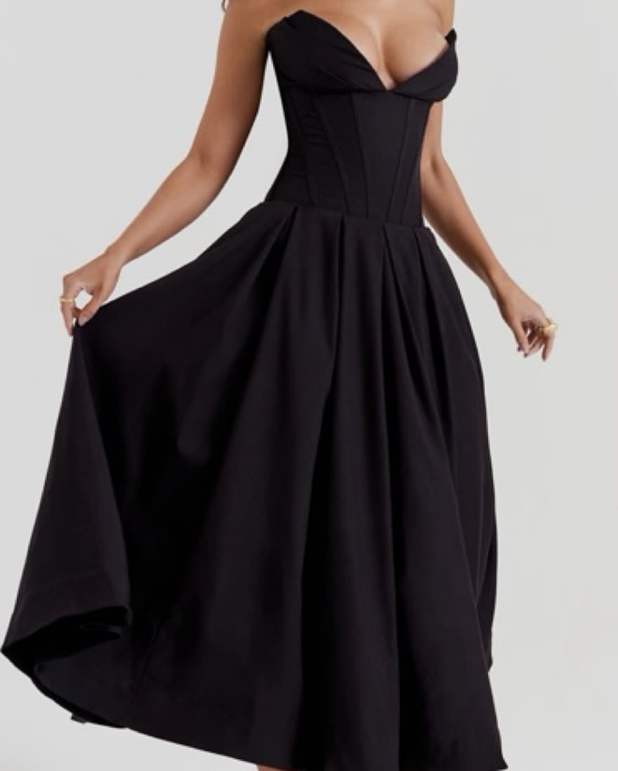 Lady Strapless Midi Dress - Image 3