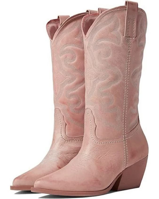 Steve Madden Pink Cowboy Western Boots  - Image 1