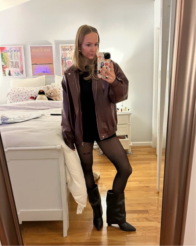 Princess Polly Leather Jacket Burgundy  - Image 2