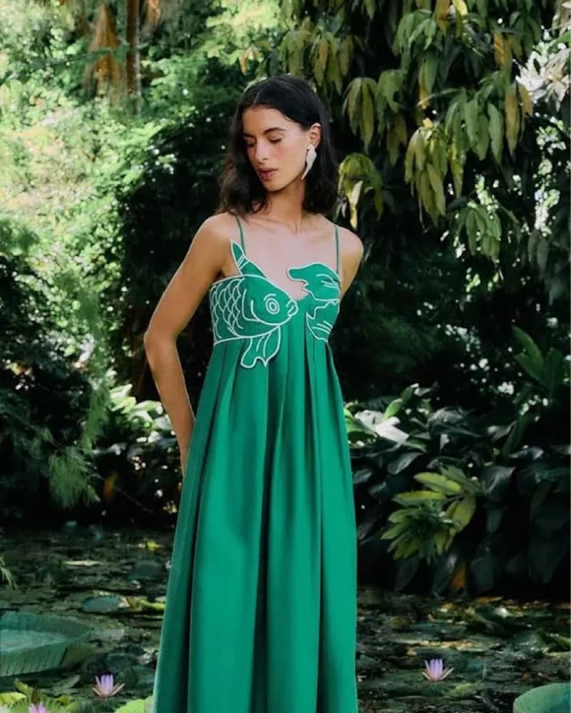 Green Farm Rio Dress - Image 2