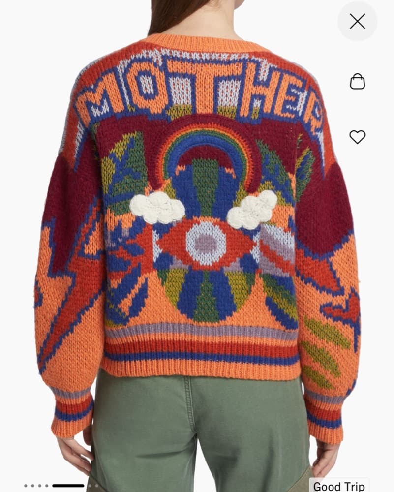 Vibrant Patterned Knit Cardigan - Image 3