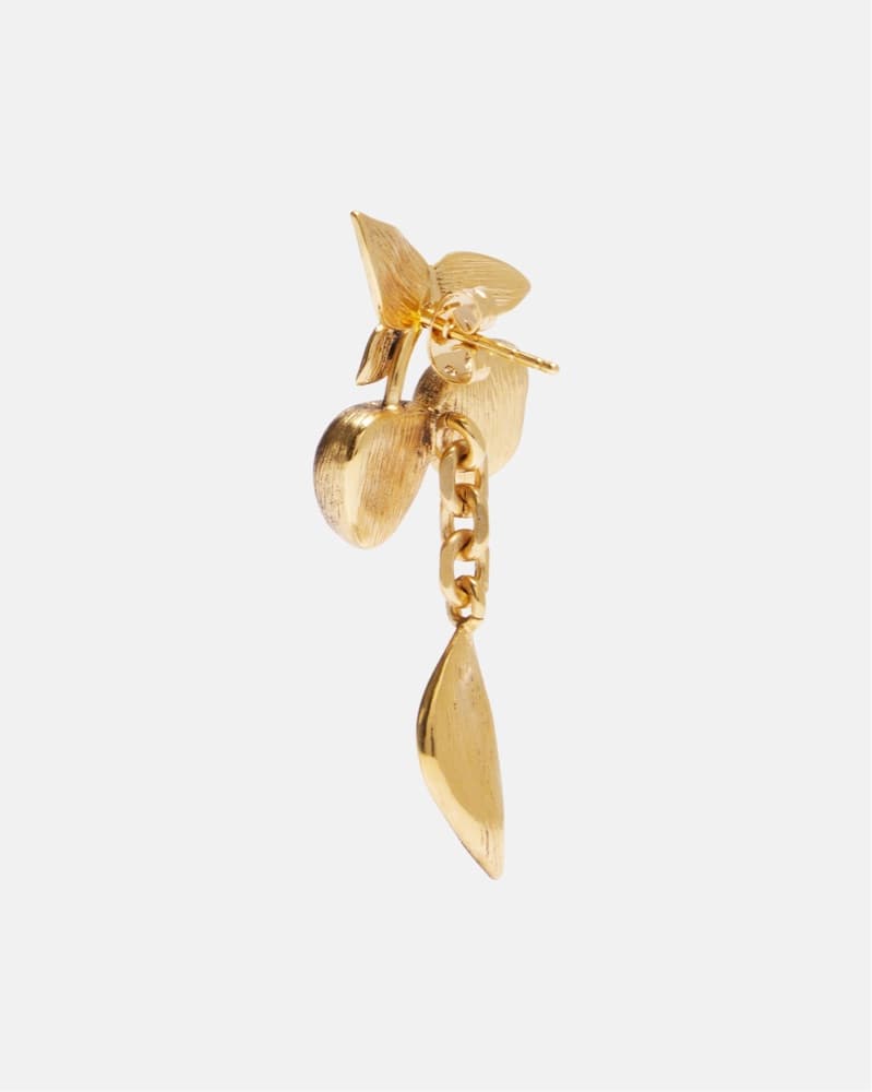 Saint Laurent Gold Cherry Drop Earrings - Image 5