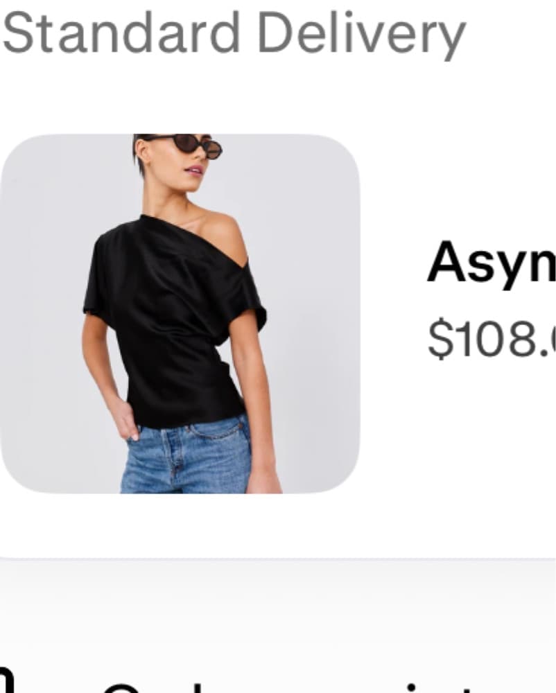 Phe Phe Asymmetric Black Top  - Image 1