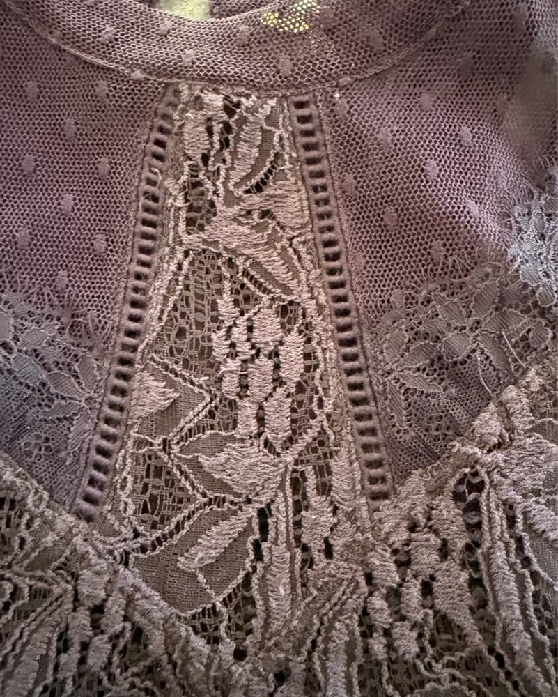 Free People Purple Lace Sleeveless Tunic - Image 5