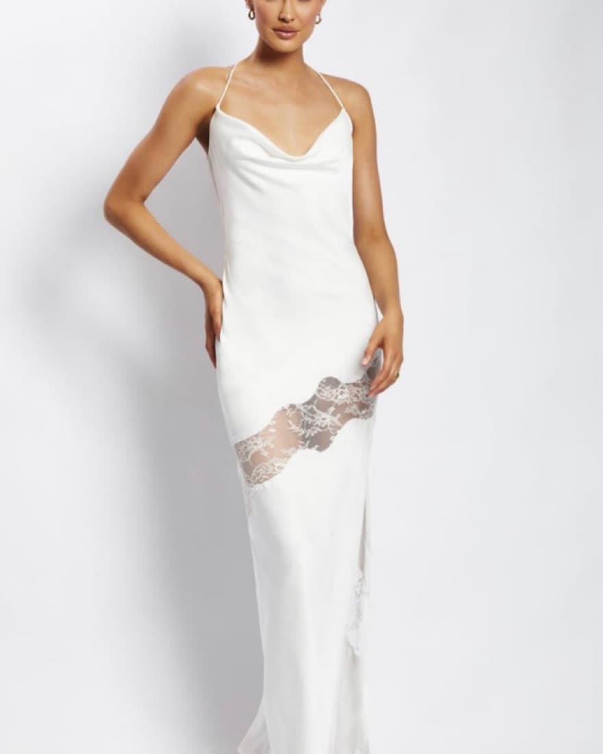 Meshki Chandra Lace Dress- White  - Image 2