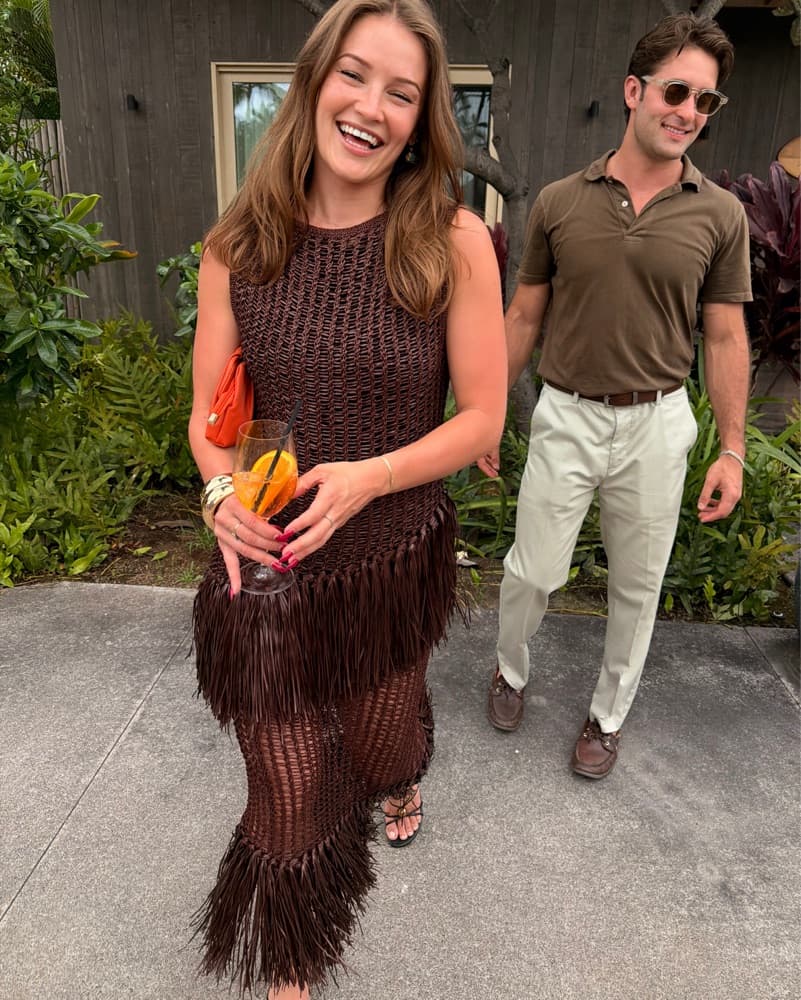 Brown Woven Fringe Two Piece Set - Image 3