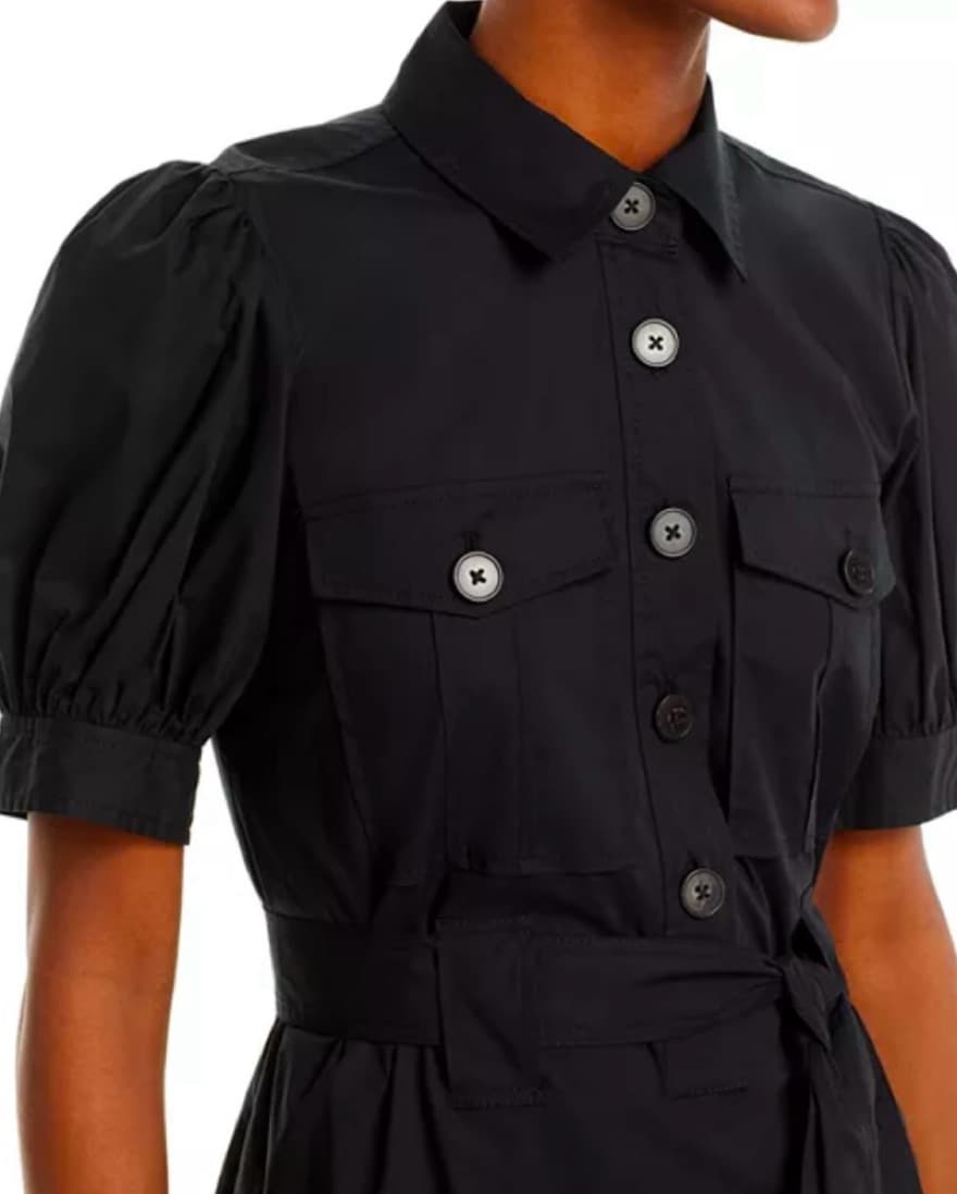 Derek Lam Black Puff Sleeve Maxi Dress - Image 4