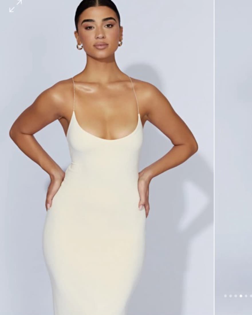 Cream Backless Maxi Dress  - Image 4