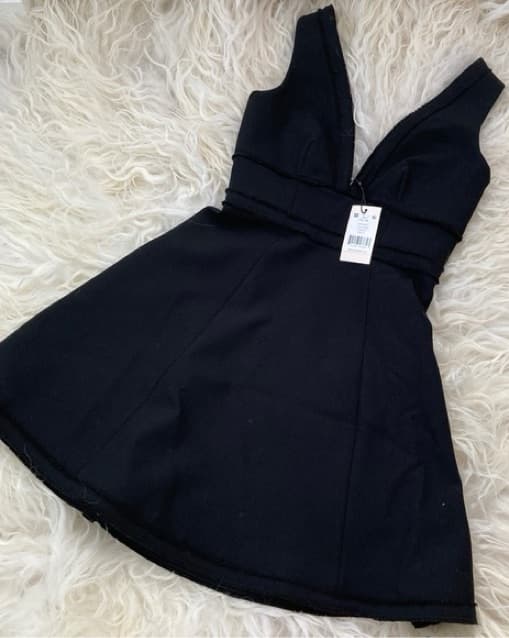 Black Fit & Flare Mini Dress - Image 5