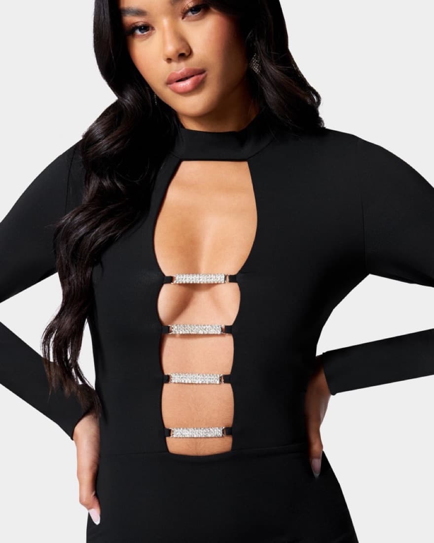 Embellished Cage Dress - Image 4