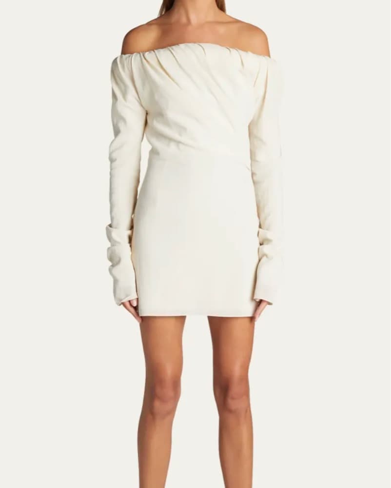 Jacquemus Off Shoulder Mini Dress - Image 3