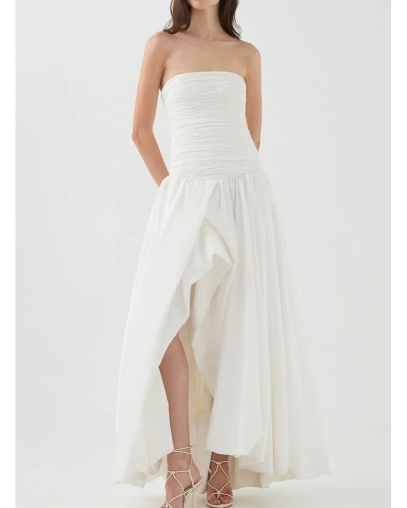 Aje bubble Hem Dress Ivory - Image 1