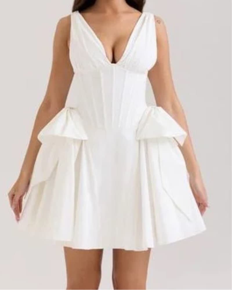 House of CB White Corset Mini Dress  - Image 5