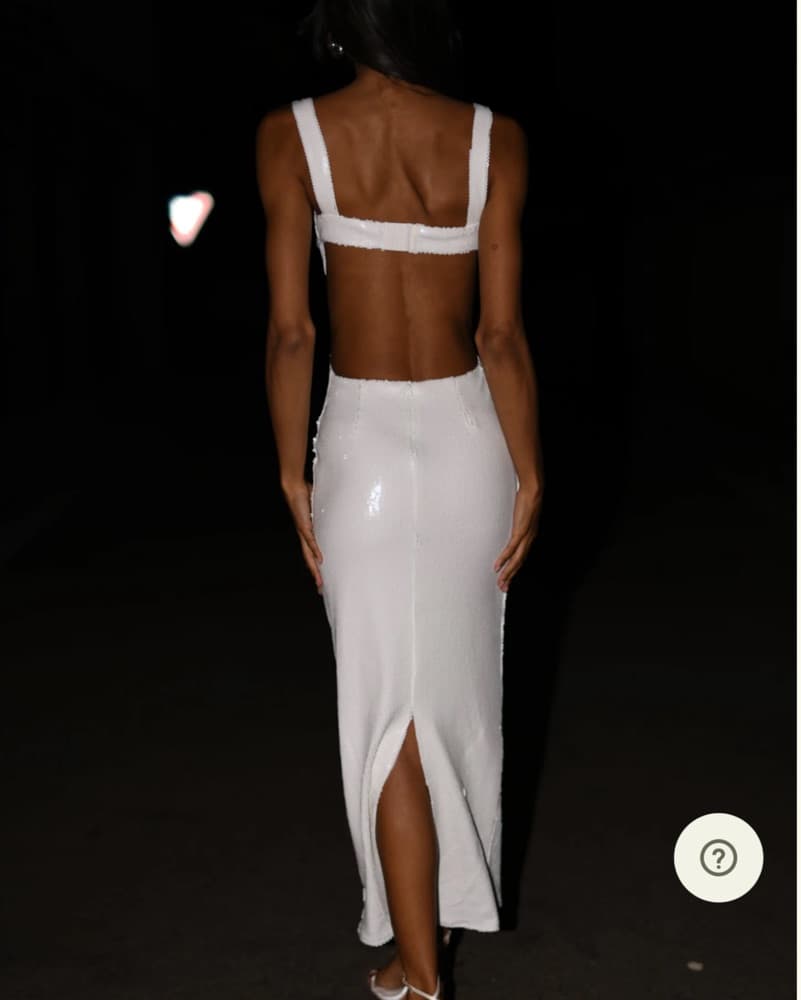 White Sequin Dress - Image 2