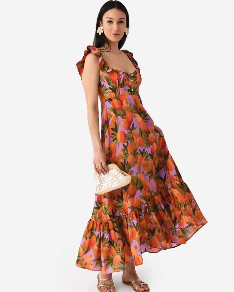 Farm Rio Mango Macaws Maxi Dress - Image 1