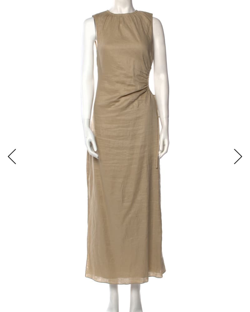 SIR Linen Long Dress (Neutral) - Image 1