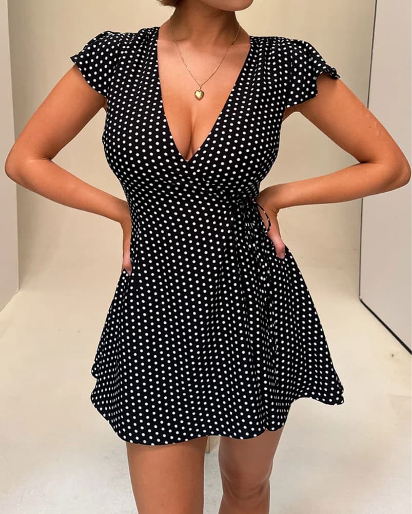 Frankies Lucy Wrap Mini Dress  - Image 1