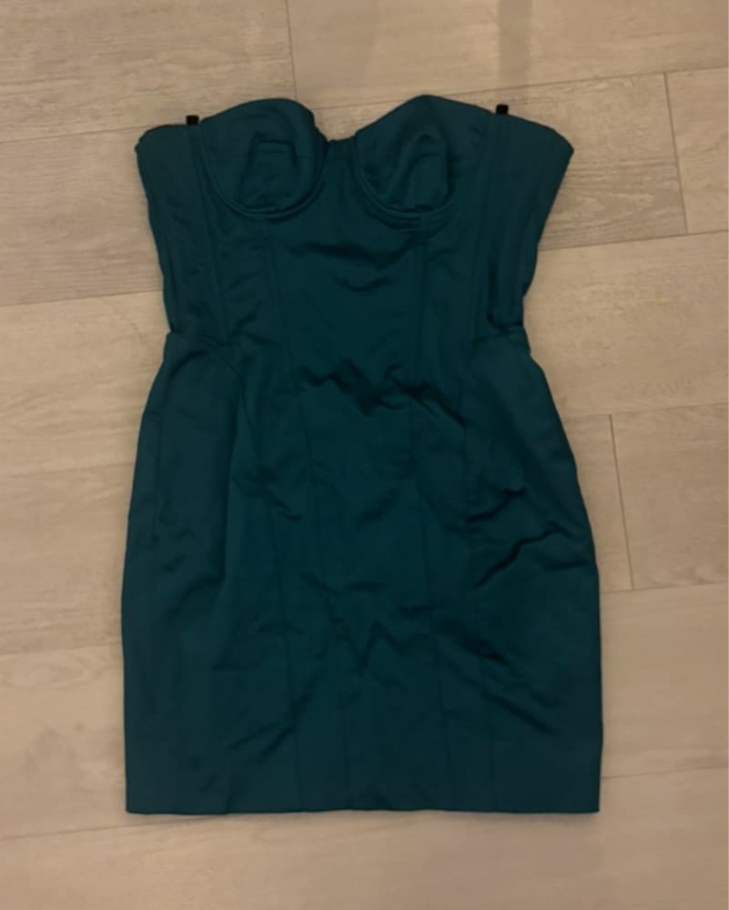 Dolce & Gabbana Strapless Emerald Dress - Image 1