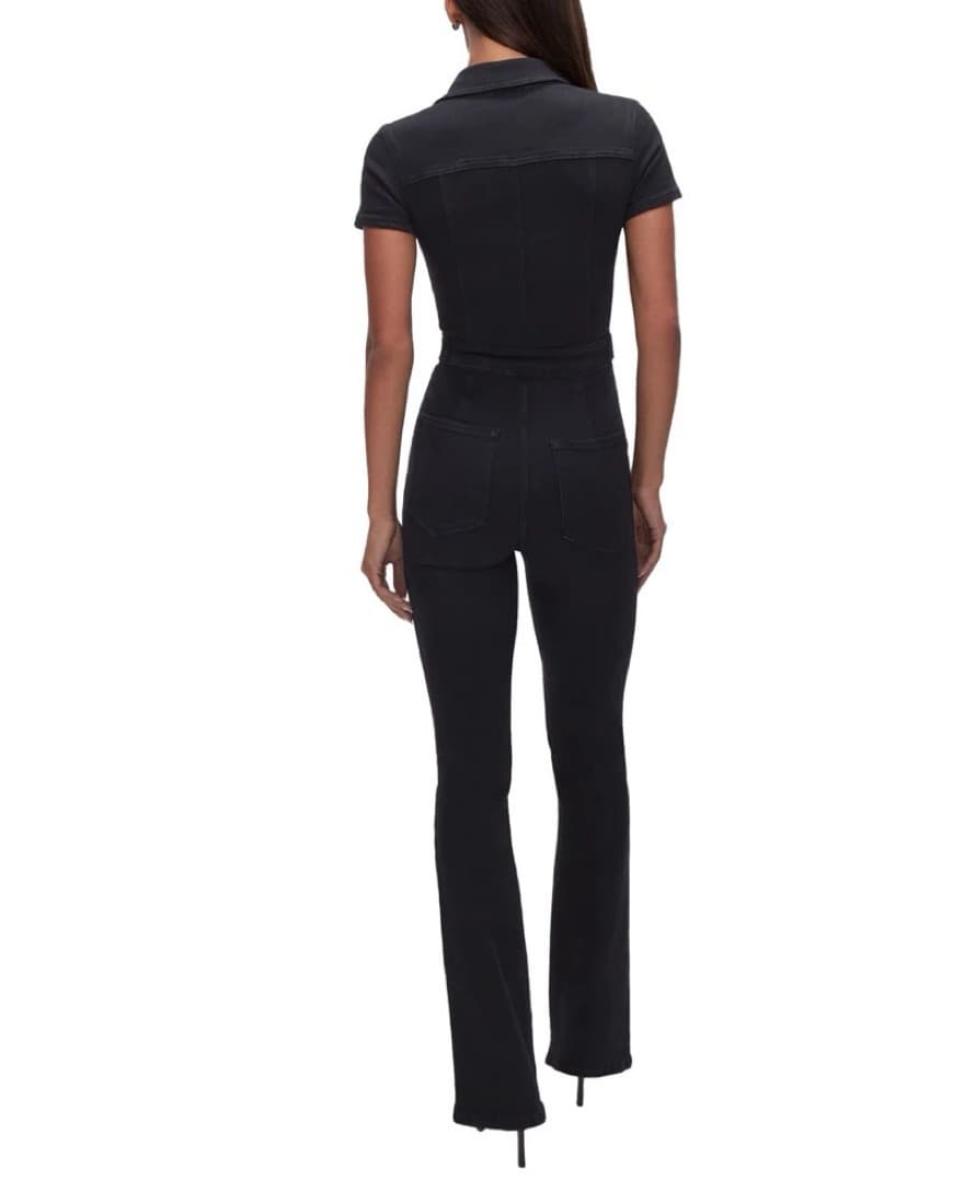 Good american Black Denim Jumpsuit  - Image 2