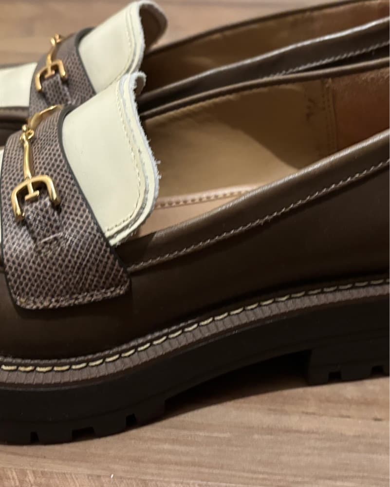 Sam Edelman Brown/white/gold Loafers - Image 2
