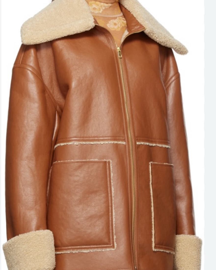 Nanushka Faux Shearling Leather Jacket - Image 1