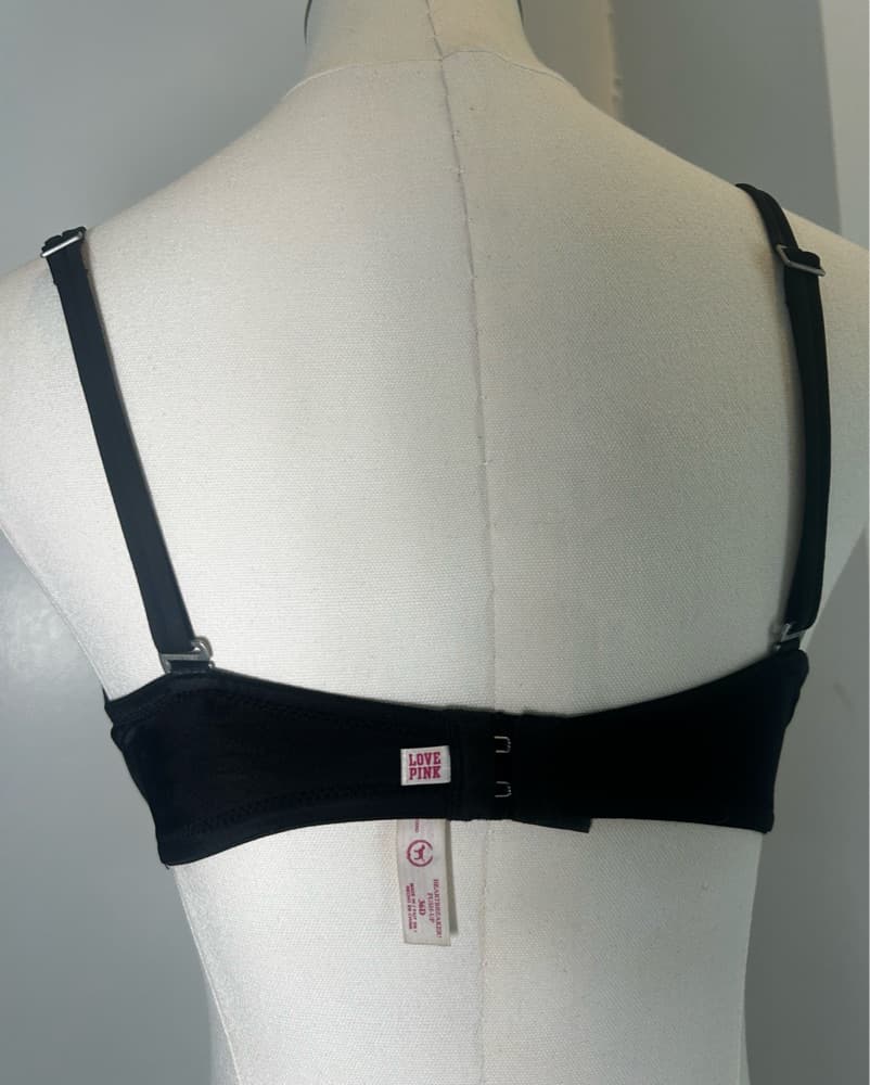 Black Rhinestone Bra - Image 3