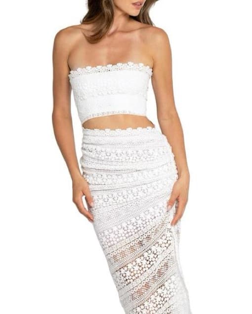 Elegant Crochet Lace Maxi Skirt - Image 5