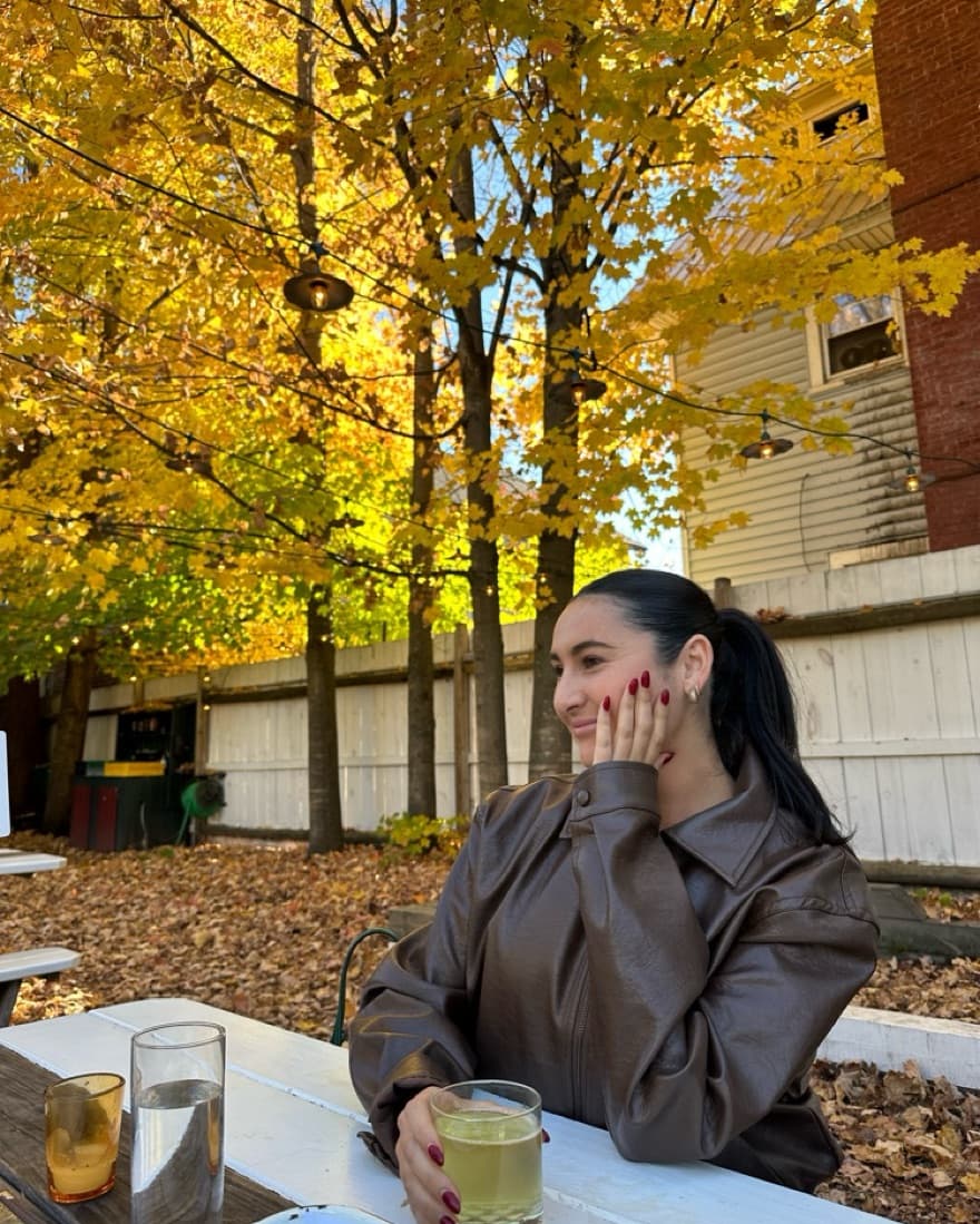 Brown leather jacket  - Image 3