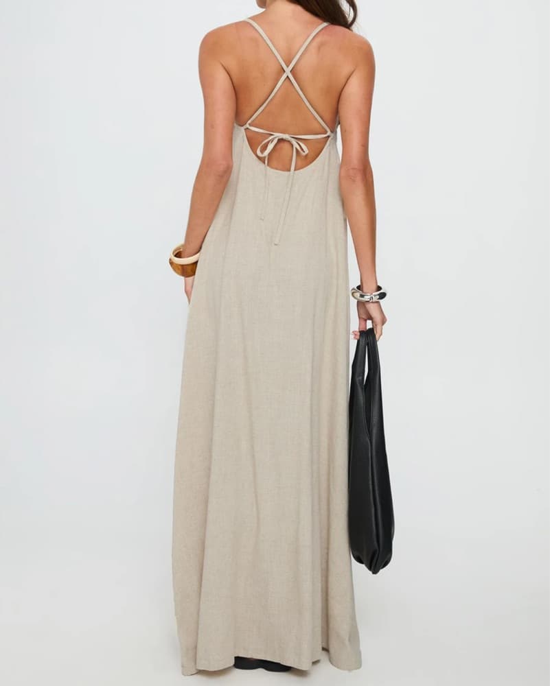 Beige Linen Sundress - Image 2