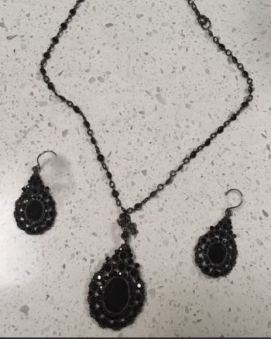 Black Marquasite Set - Image 1
