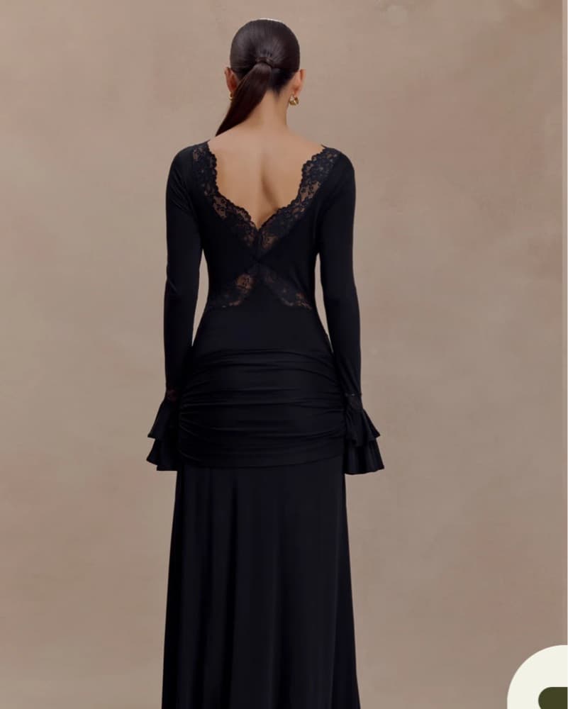 Meshki Electra Slinky Lace Maxi Dress - Image 3