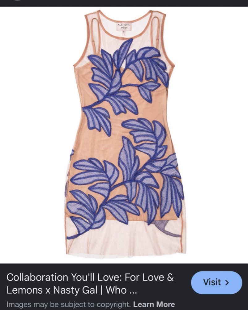 For Love And Lemons Floral Mesh Dress - Image 1