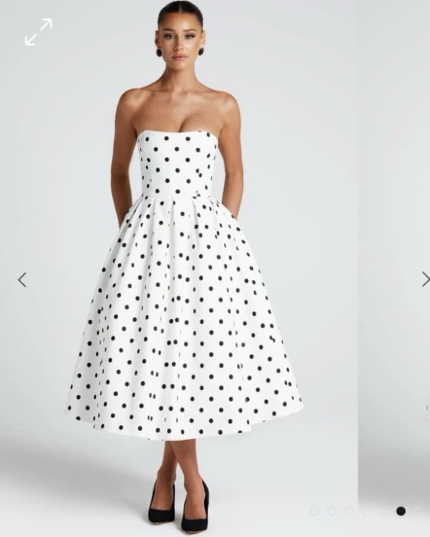 Polka Dot Midi Dress - Image 2