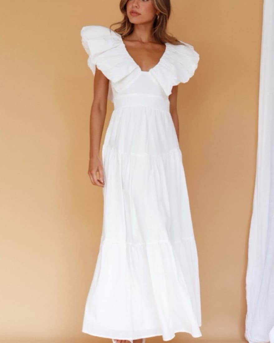 The Extra Girl Maxi Dress White  - Image 1