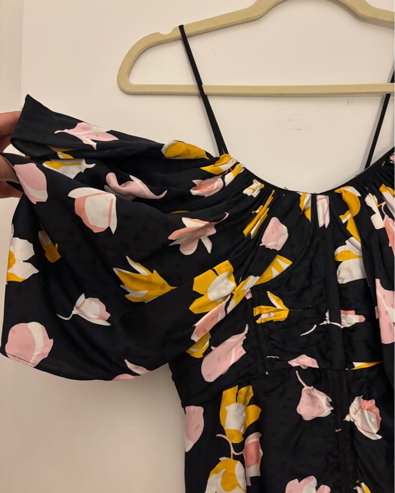 Navy Flower Dress - Image 3