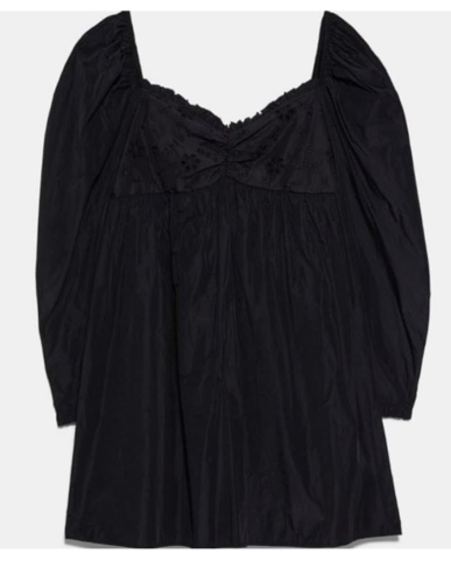 Zara Long Sleeve Poplin Mini Dress - Image 3