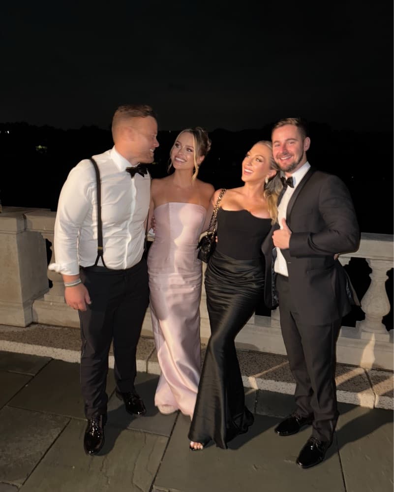 Strapless Satin Column Dress With Slit - Image 4