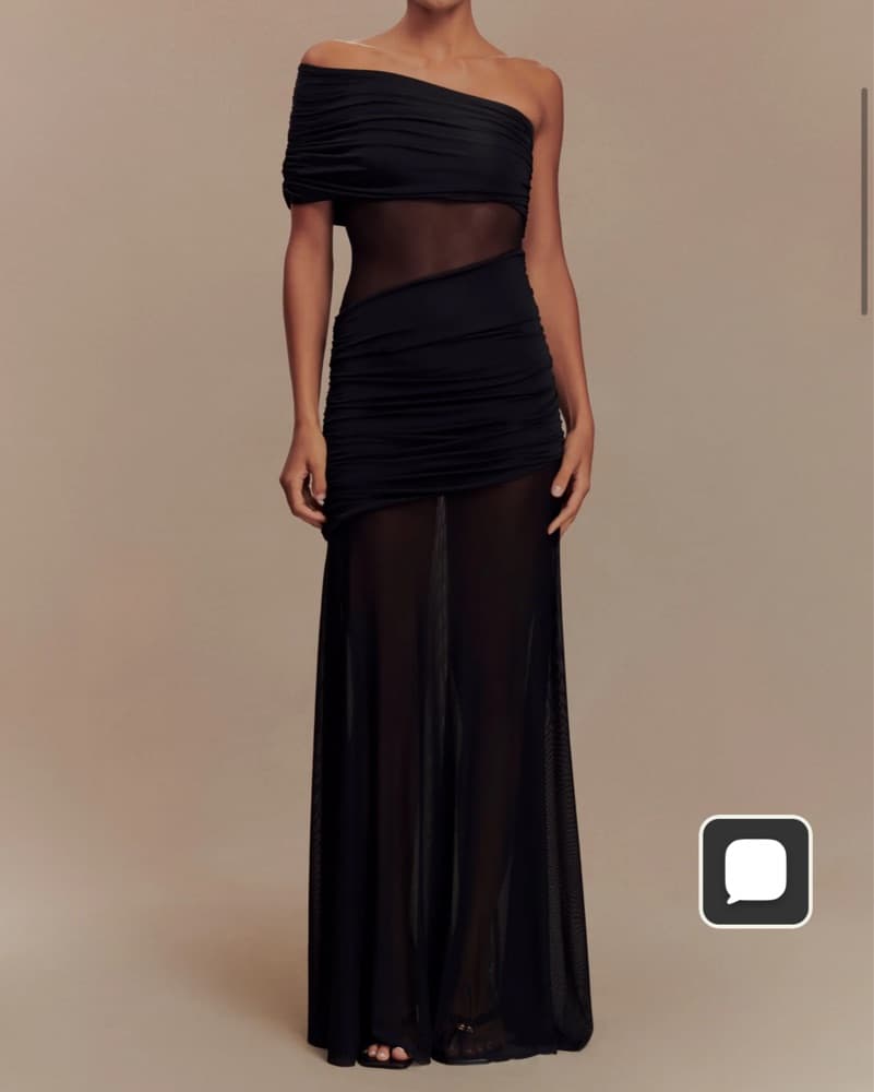 Meshki Dallas One-Shoulder Mesh Dress - Image 3