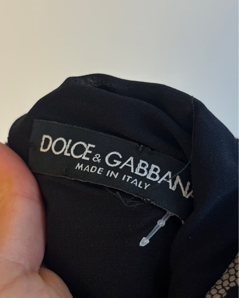 Dolce And Gabbana Silk Lace Print Dress - Image 6