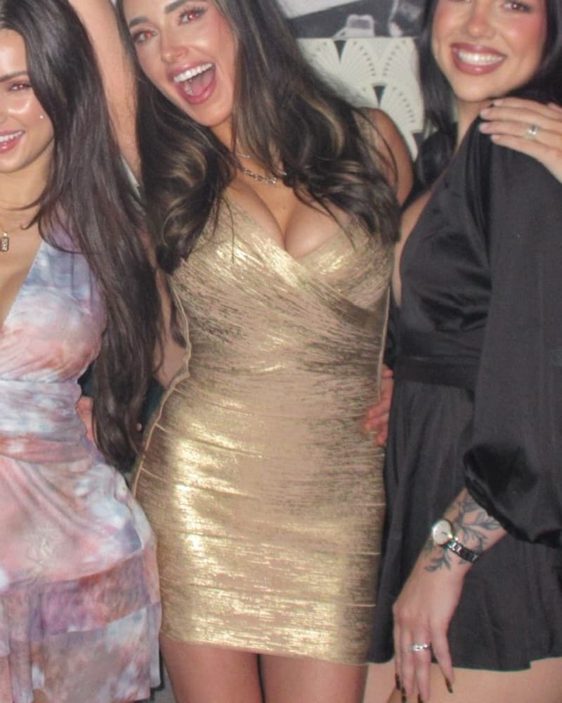 Herve Leger Gold Dress  - Image 2