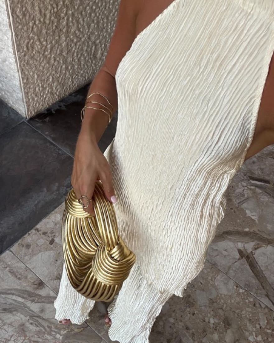 Cream Pleated Matching Set - Image 5